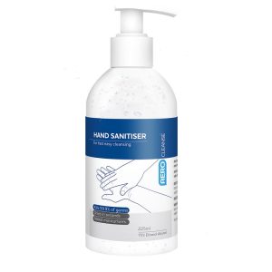 AEROCLEANSE 75% Alcohol Hand Sanitiser Pump Bottle 225mL (DG) - Image 1